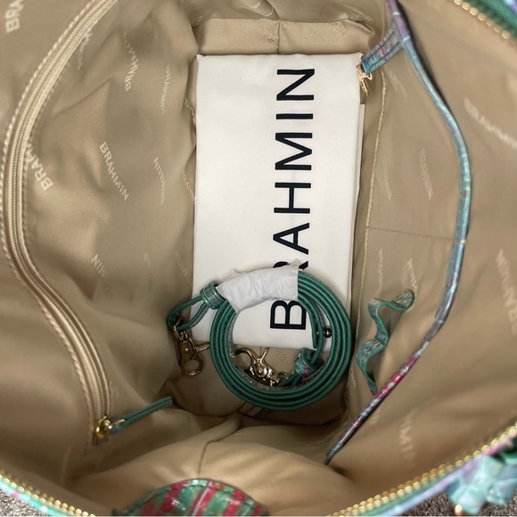 SOLD Brahmin Duxbury Satchel Blue Fin Melbourne Leather - Picture 6 of 11